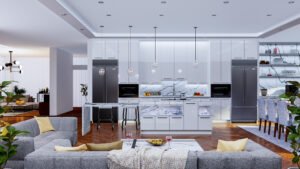 White kitchen design in Chicago