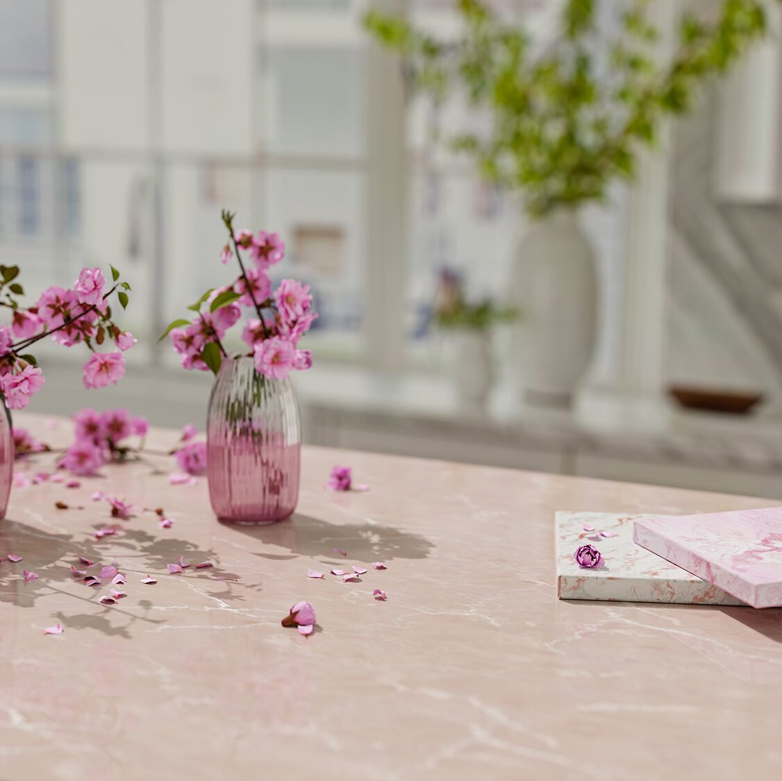 pink kitchen countertops in chicago